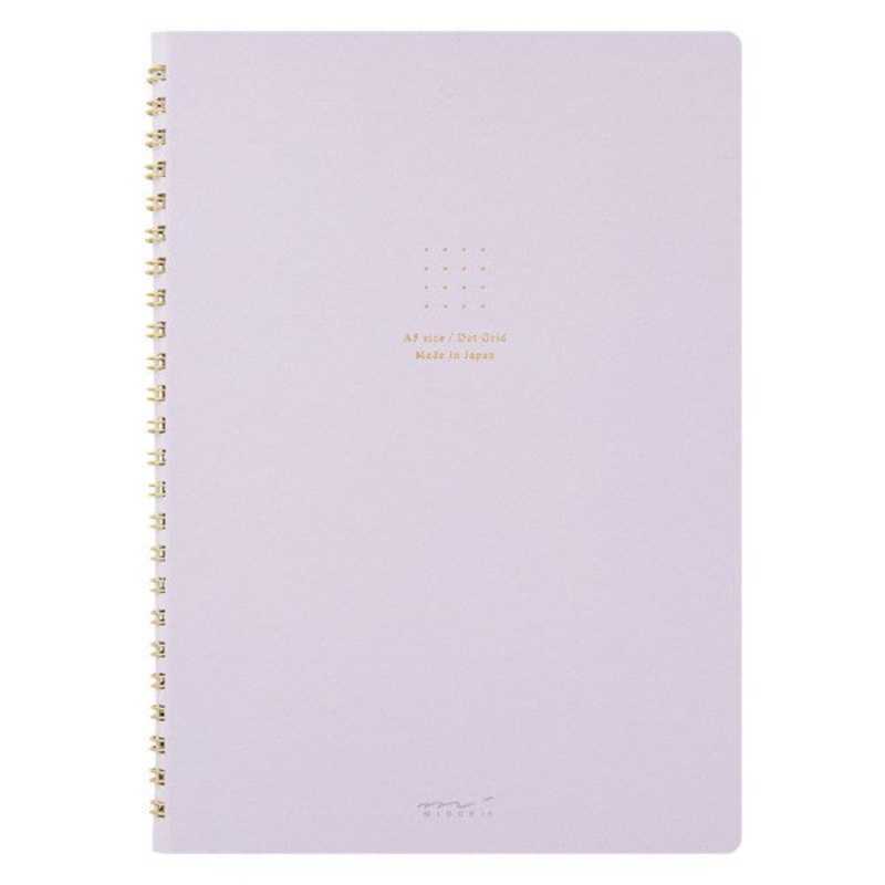 Midori Ring Notebook A5 Dot Grid Purple
