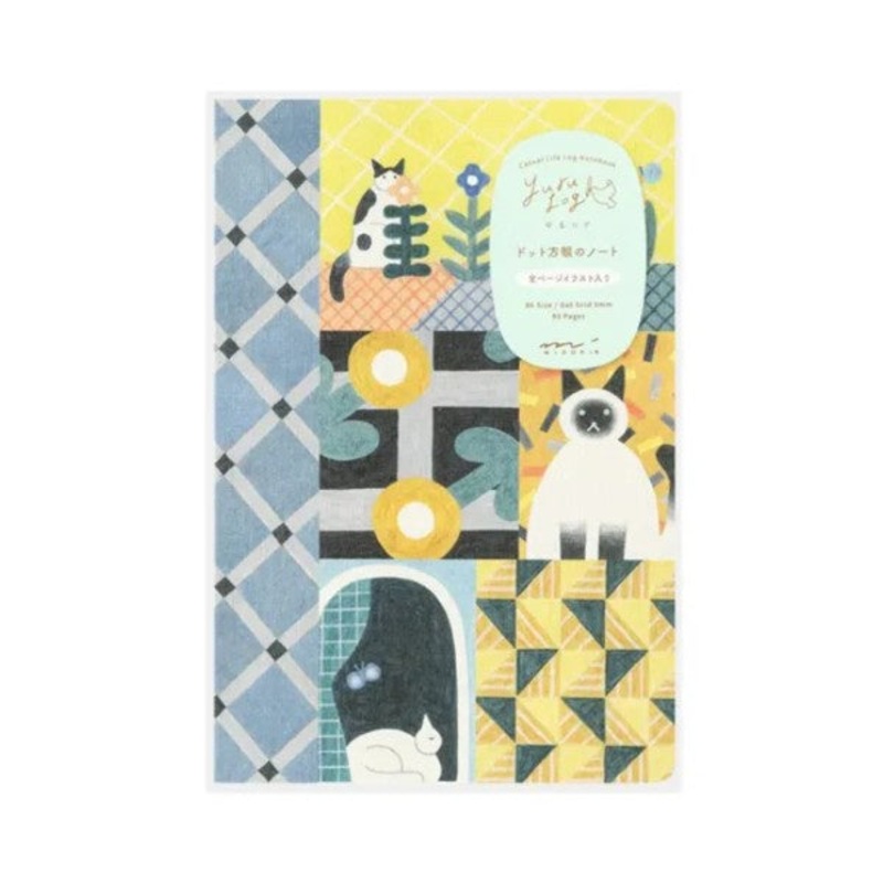 Midori Yuru Log B6 Notebook Cats