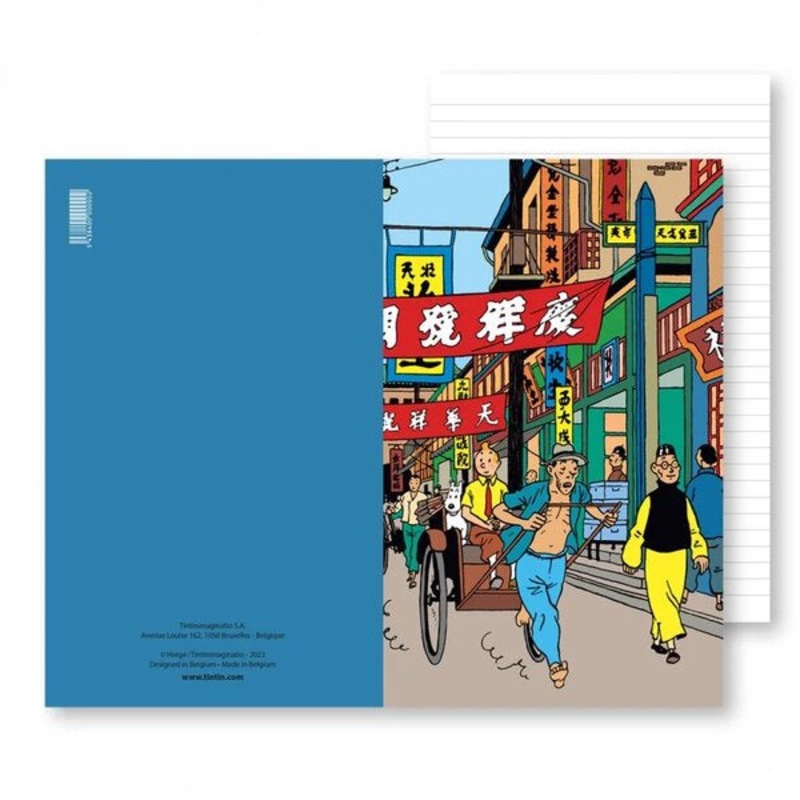 Tintin On Rickshaw A5 Notebook