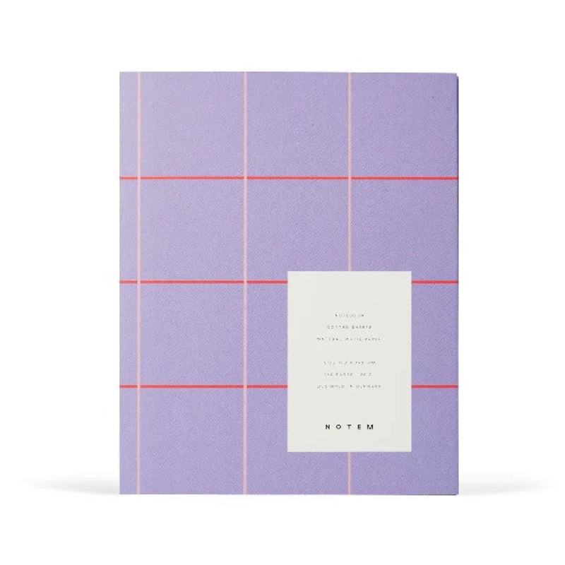 Uma Flatlay Lavender Check Medium Notebook