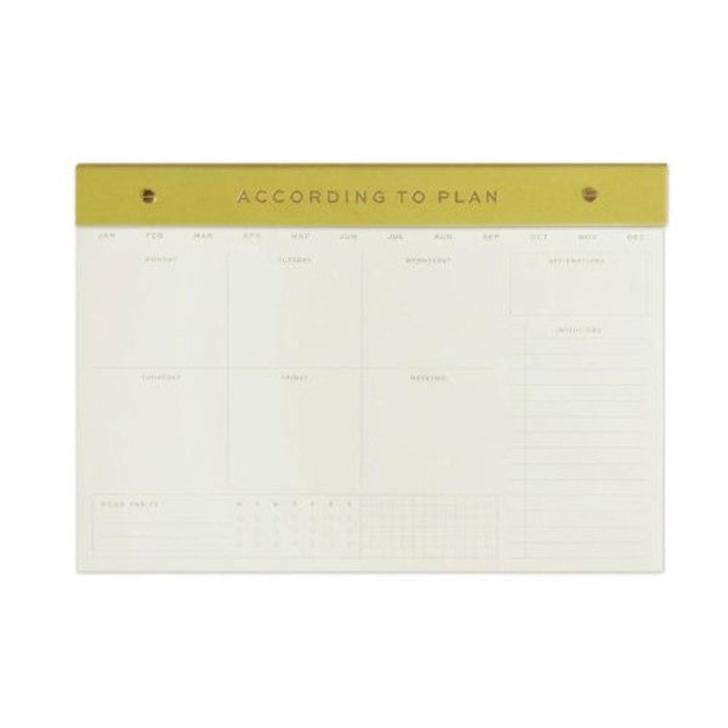 Weekly Notepad Matcha - According To Plan