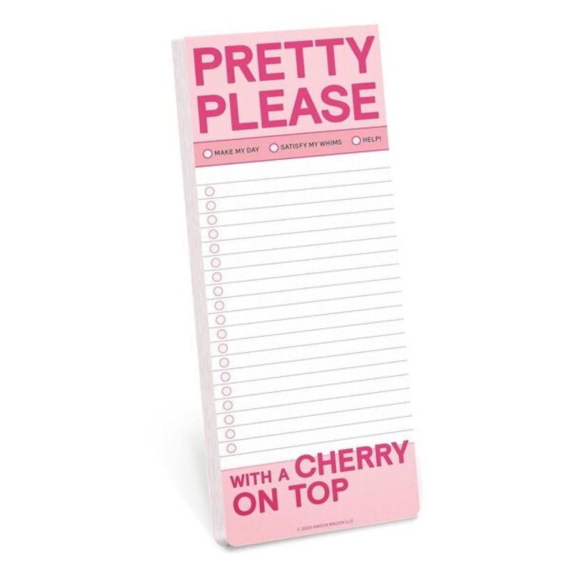 Knock Knock Pretty Please Make-A-List Notepad