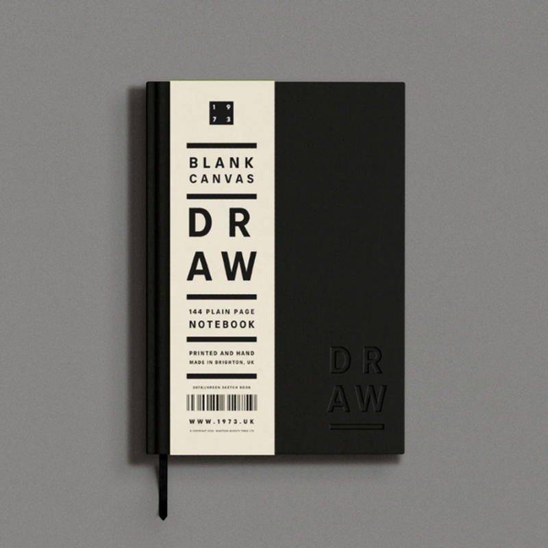 Blank Canvas Black A5 Plain Sketchbook
