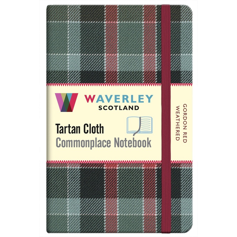 Tartan Cloth Notebook - Gordon Red Weathered
