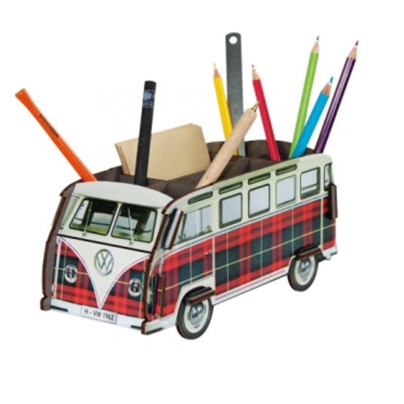 Tartan Volkswagen Camper Van Pen Box