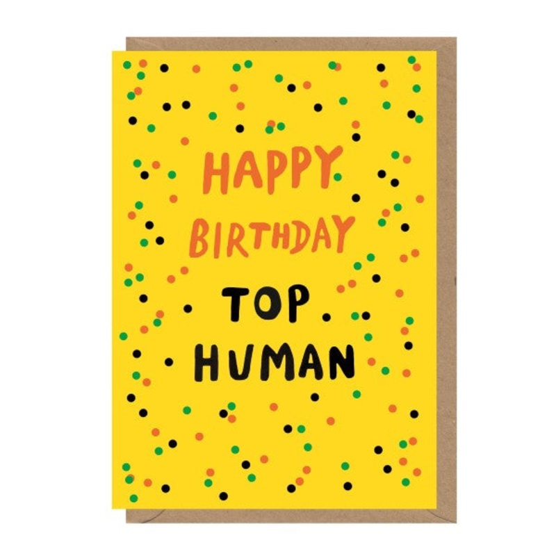 Happy Birthday Top Human Card