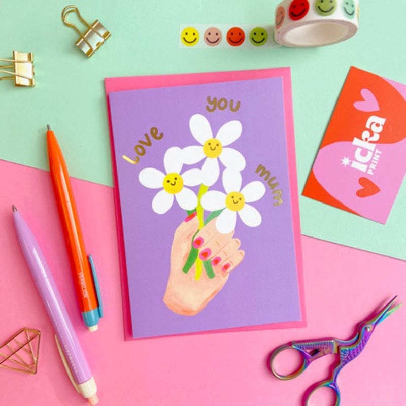 Love You Mum Daisies Card