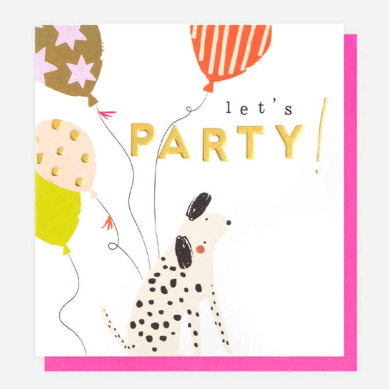Lets Party! Spotty Dog Card