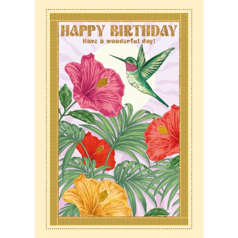 Wonderful Day Hummingbird Birthday Card