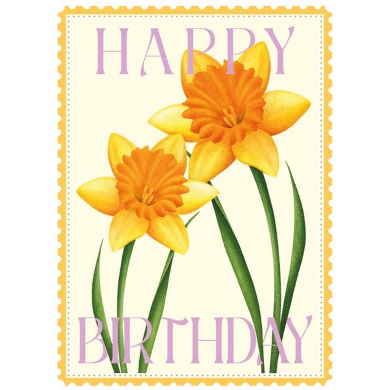 Daffodils Birthday Card
