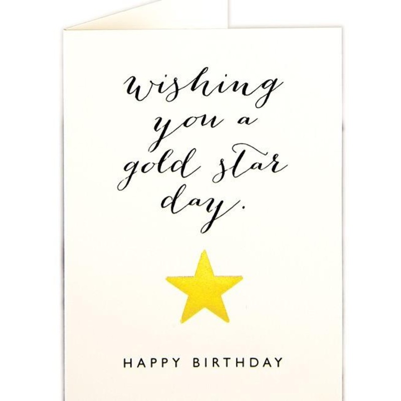Gold Star Day Birthday Card