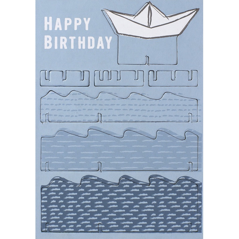 Happy Birthday Paper Boat 3D Card