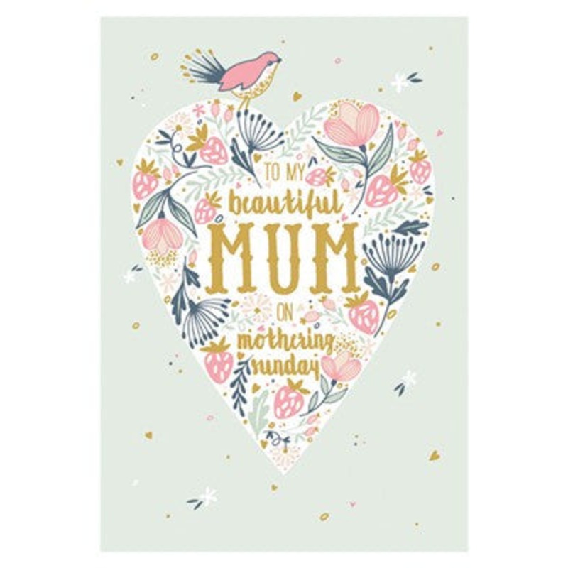 To My Beautiful Mum Heart Card