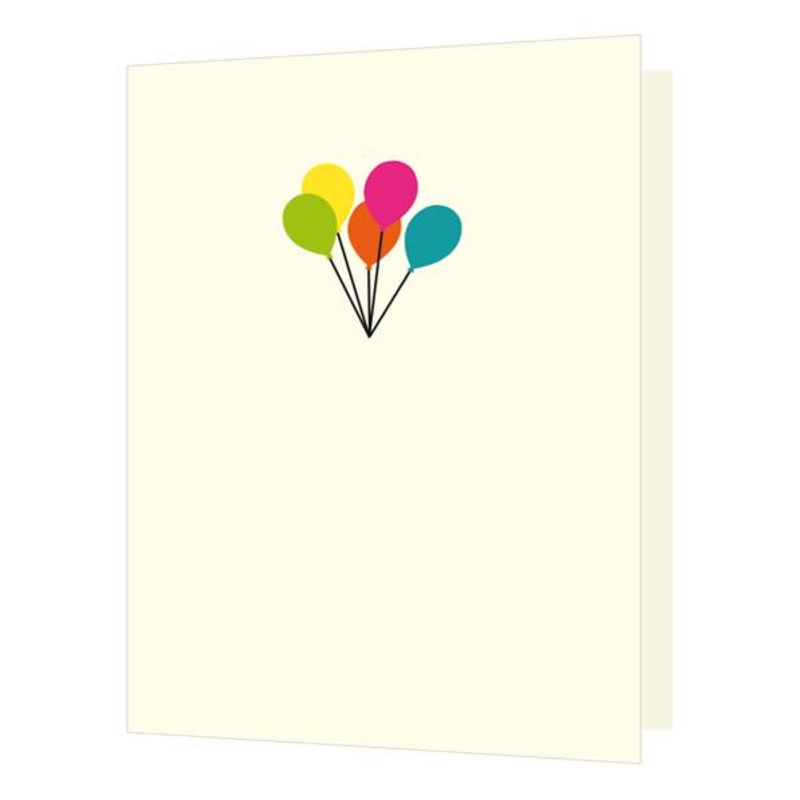 Balloons Cut Out Card