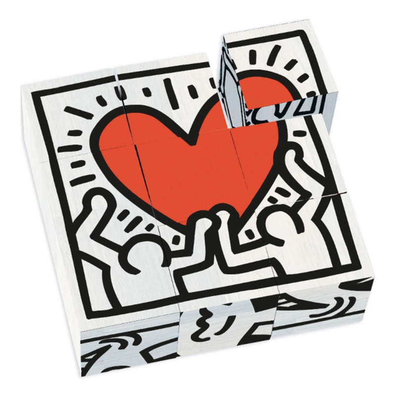 Keith Haring Wooden Cubes
