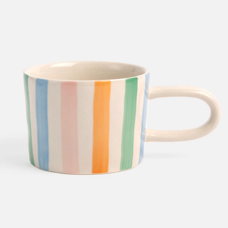 Multi Stripe Ceramic Mug