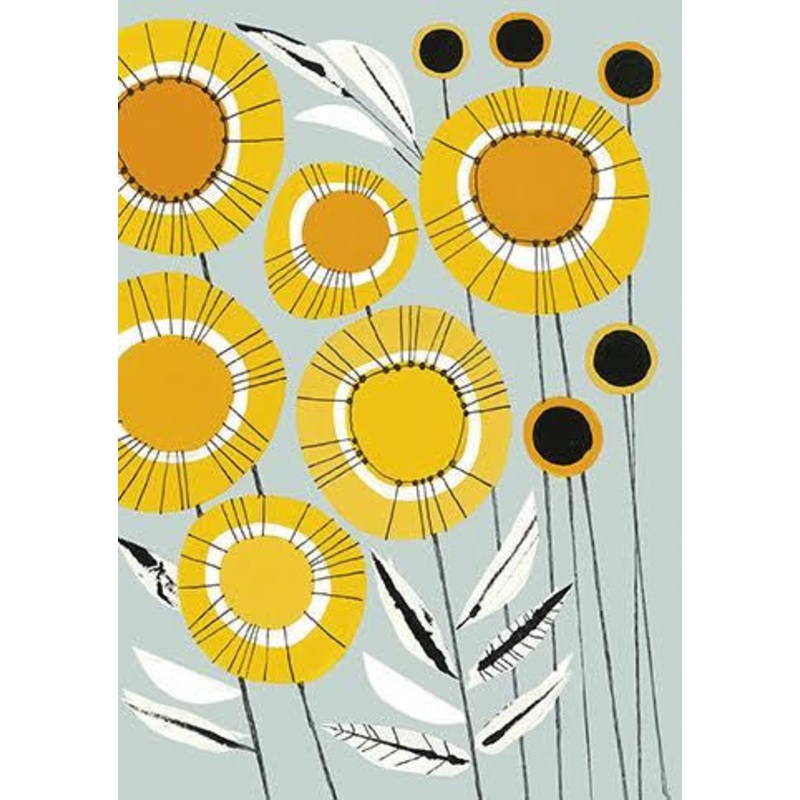 Orange Flowers Print Card