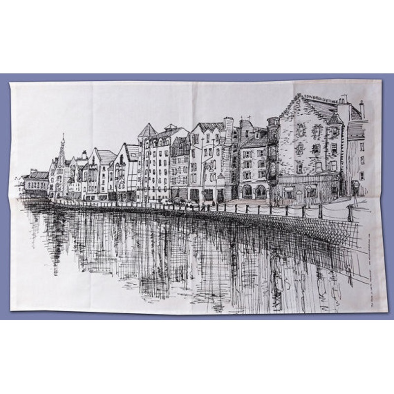 Edinburgh Sketcher Tea Towel Leith