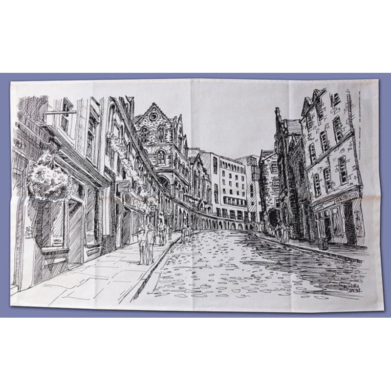 Edinburgh Sketcher Tea Towel Victoria Street