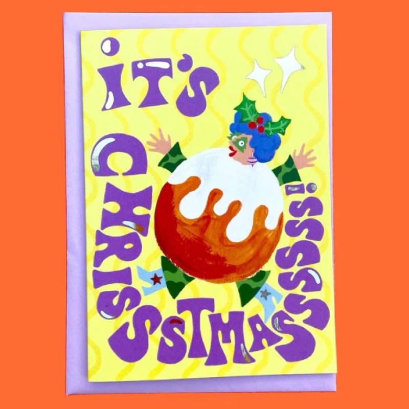 It's Christmas Pudding Costume Card