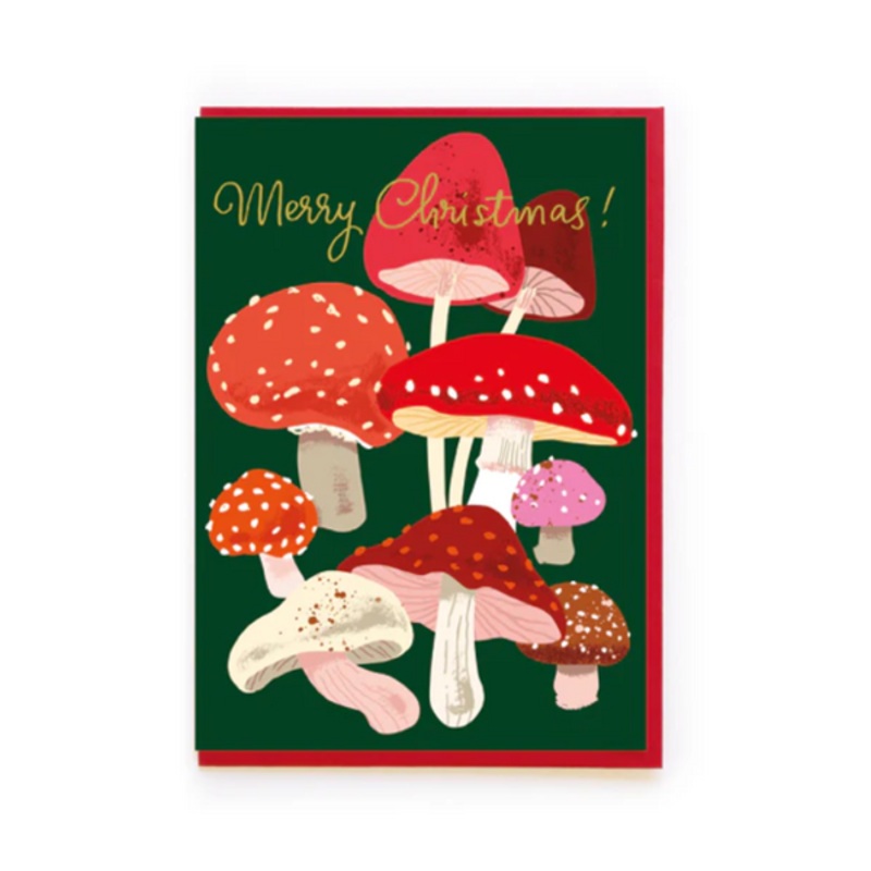 Christmas Mushrooms Card