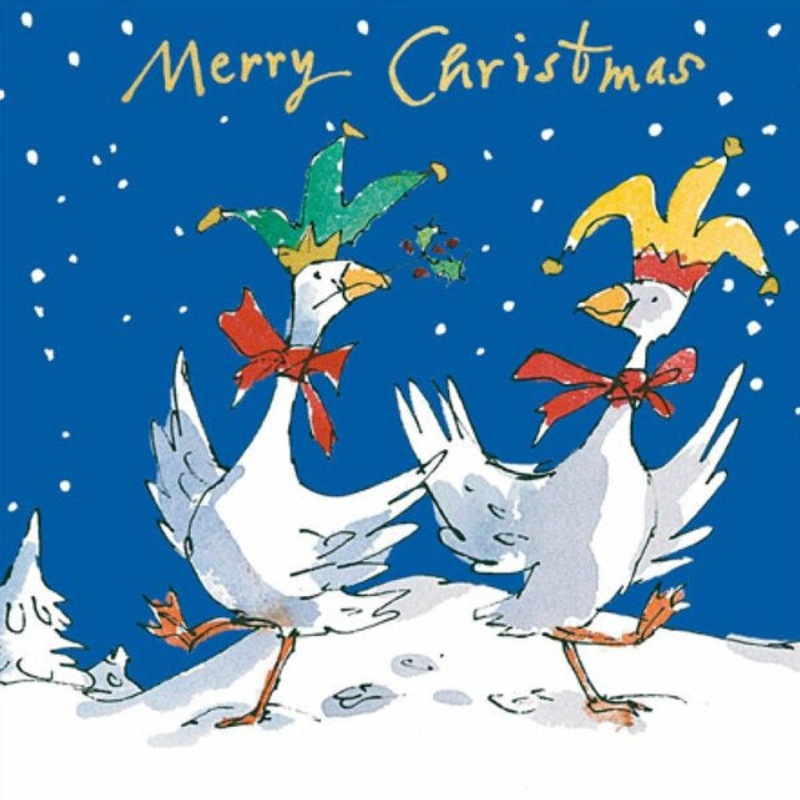 Quentin Blake Dancing Turkey Christmas Card