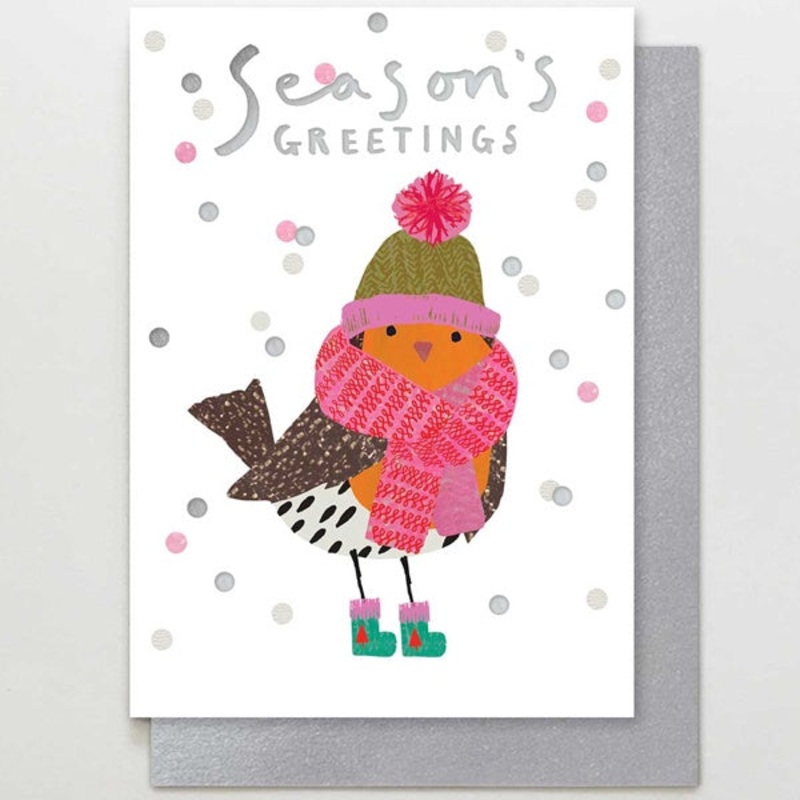 Robin Season's Greetings Christmas Card
