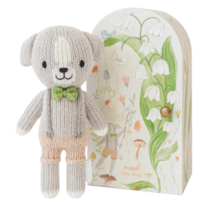 Tiny 6" Noah the Dog Hand-Knit Doll