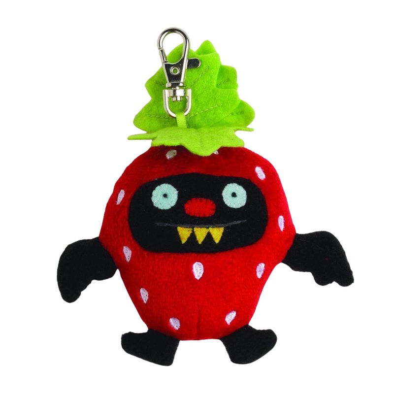 Ugly Dolls Fruities 4" Plush Clip-On: Ninja Batty Strawberry