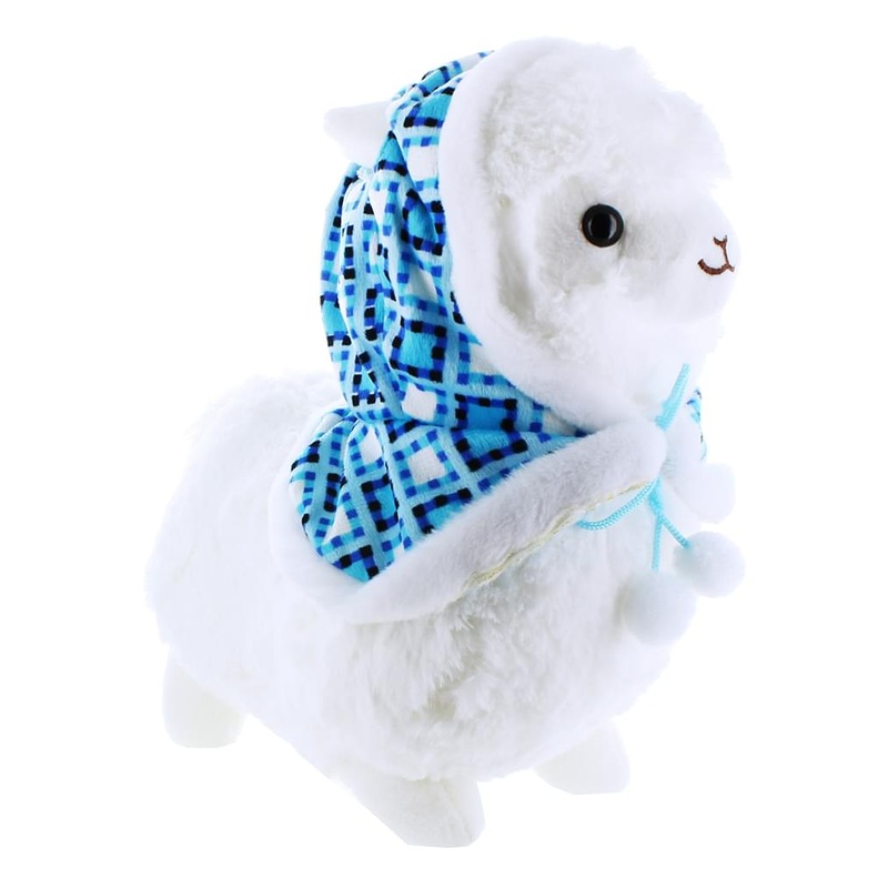 Llama with Hood 12" Plush, White
