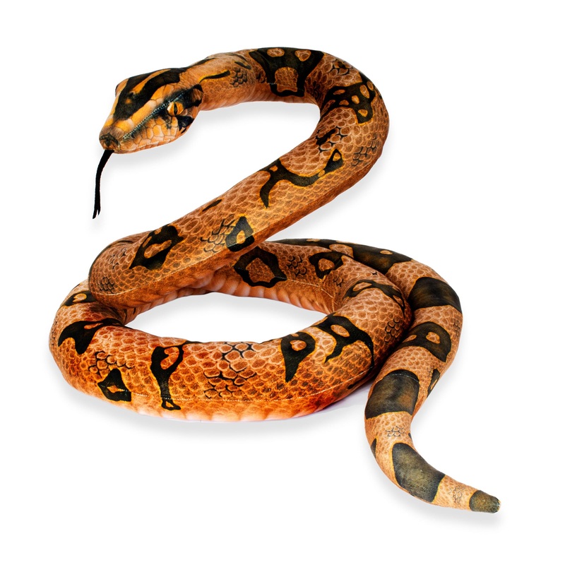 Real Planet Python Brown 118 Inch Realistic Soft Plush