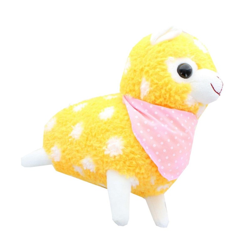 Alpaca 12-Inch Plush w/ Bandana - Pastel Orange