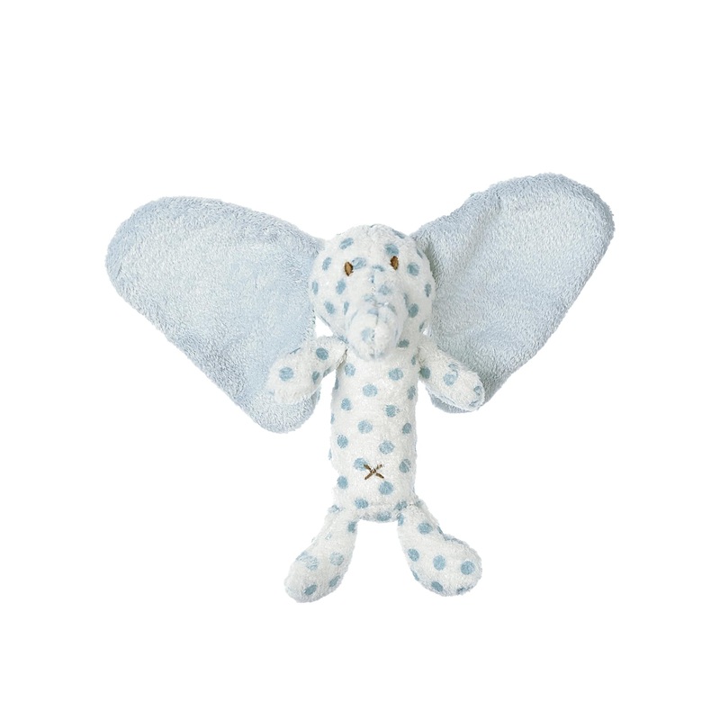 Teddykompaniet Big Ears Plush Baby Rattle | Elephant