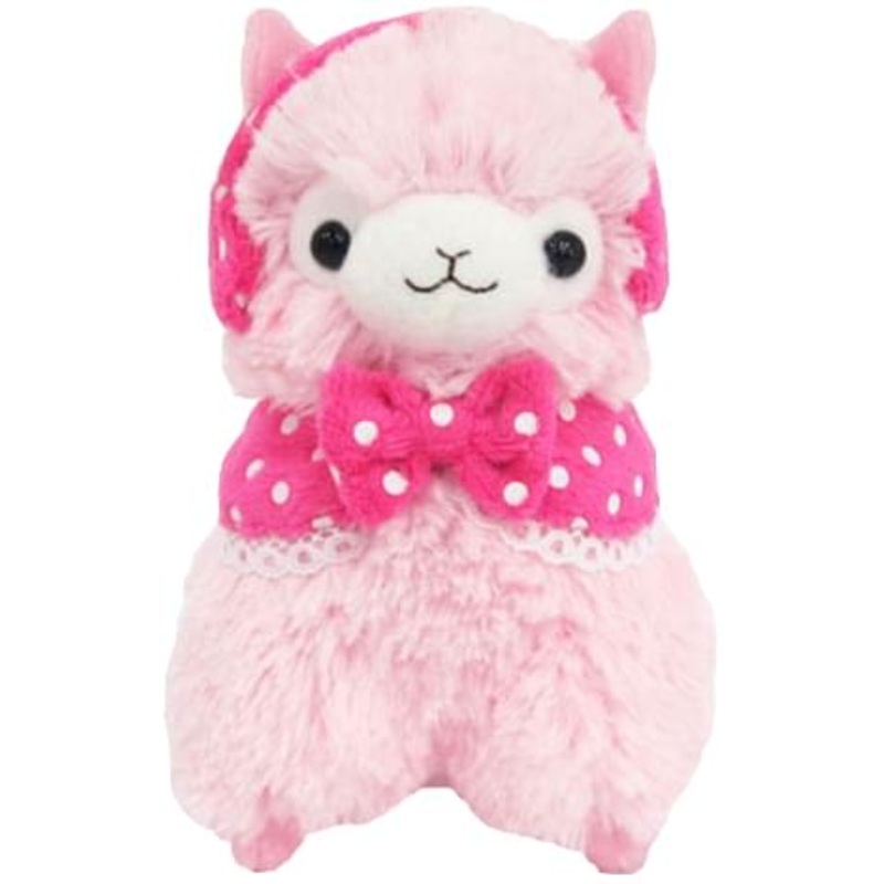 Llama w/ Earmuffs Alpaca 7" Plush Pink