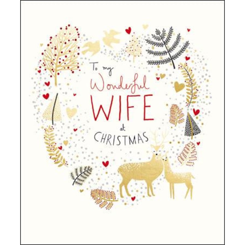 Wife Xmas Foliage Christmas Card