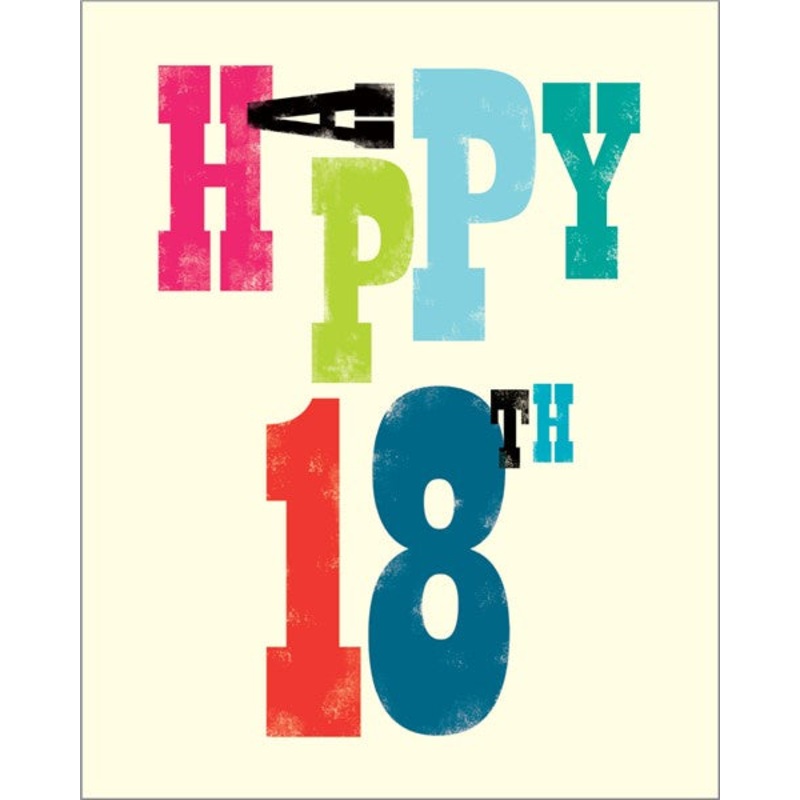 18th Birthday Ink Press Card