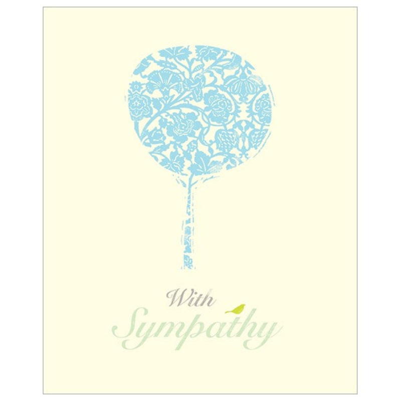 With Sympathy Tree Card