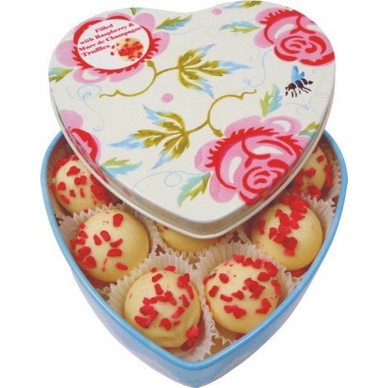 Emma Bridgewater Heart Tin Filled With Marc De Champagne Truffles