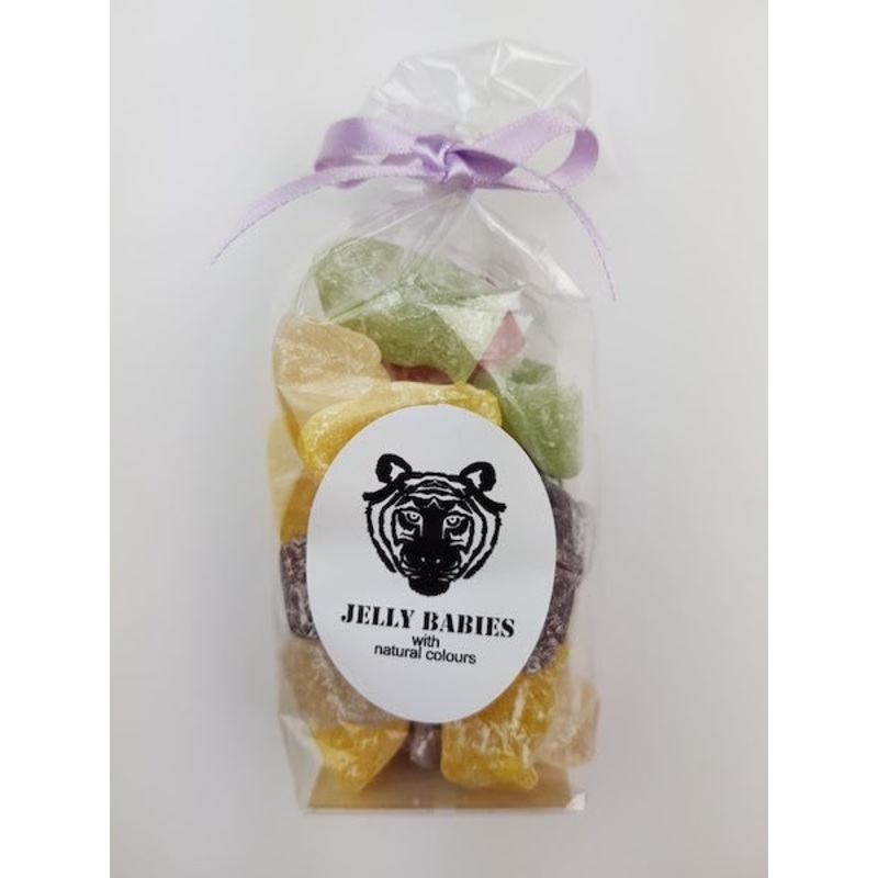 Paper Tiger Jelly Babies in a Ribboned Bag