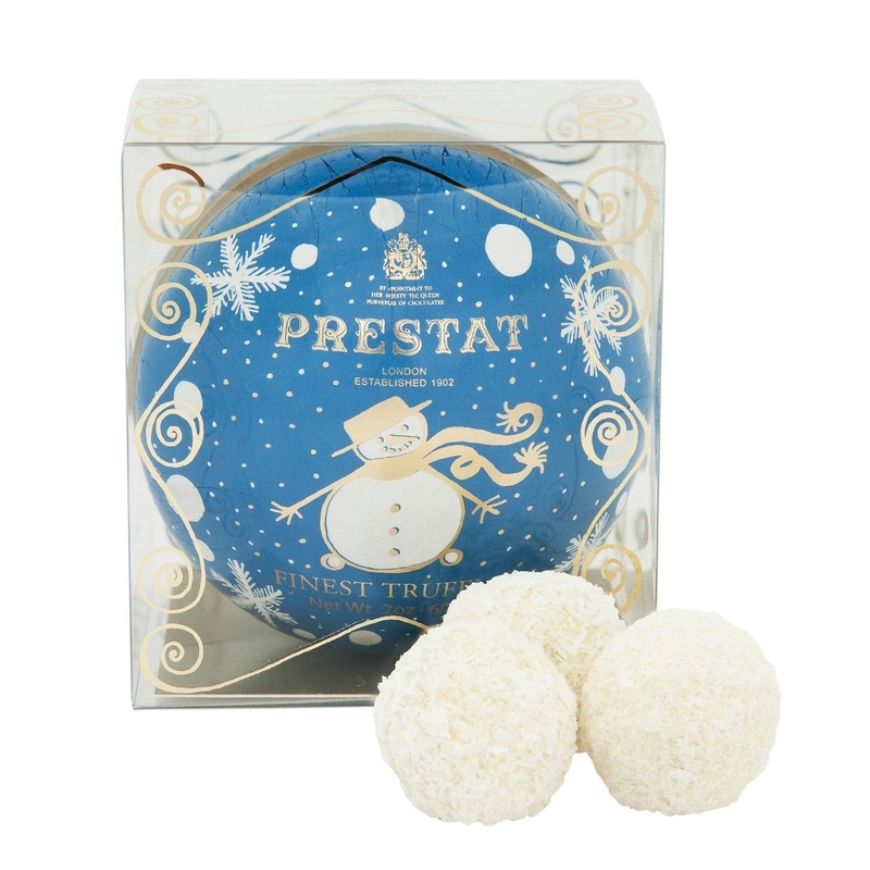 Prestat Coconut Truffles Snowman Bauble