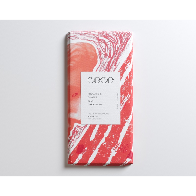 Rhubarb and Ginger Artist Collection Milk Chocolate