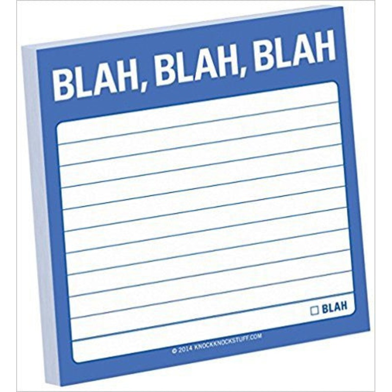 Blah Blah Blah Sticky Notes
