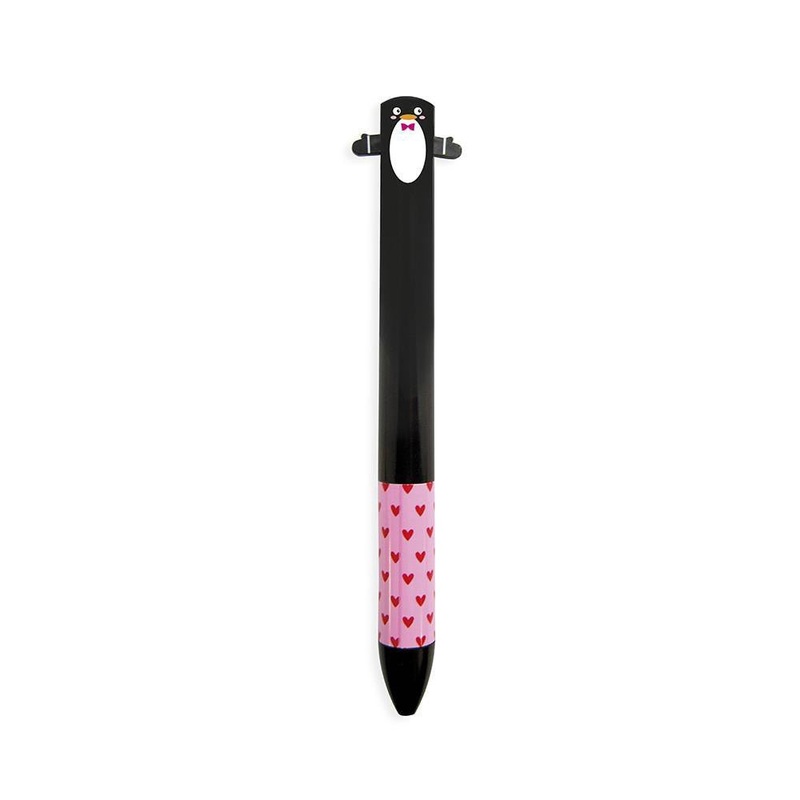 Penguin Click & Clack Two Colour Pen