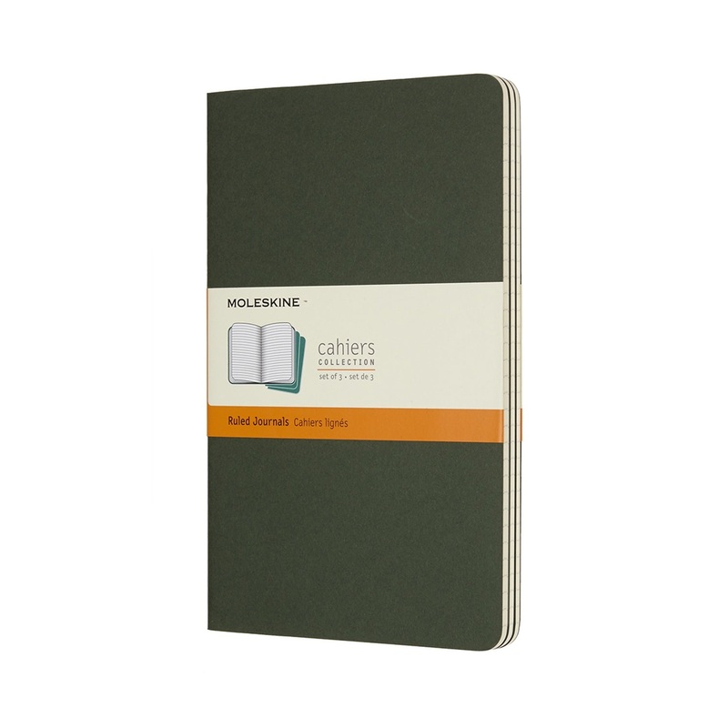 Moleskine Cahier Set of 3 Large Ruled Journals Black