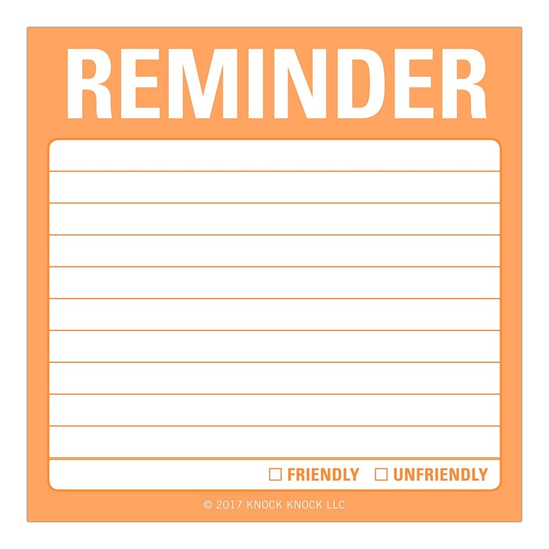 Reminder Sticky Notes