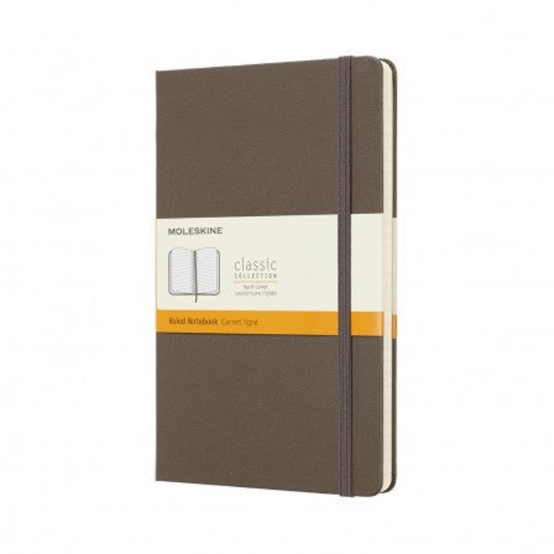 Moleskine Large Hardback Ruled Notebook Earth Brown
