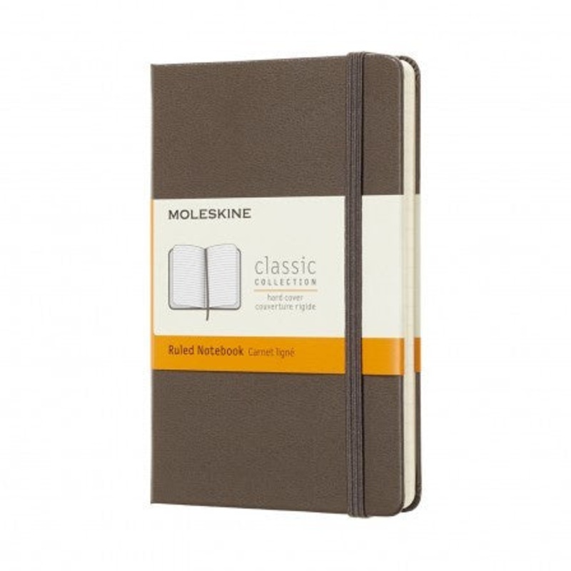 Moleskine Pocket Hardback Ruled Notebook Earth Brown