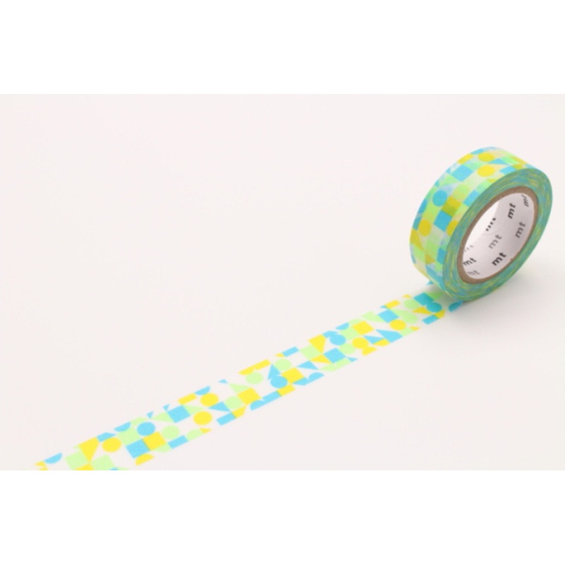 MT Washi Tape Maru Sankaku Shikaku Blue