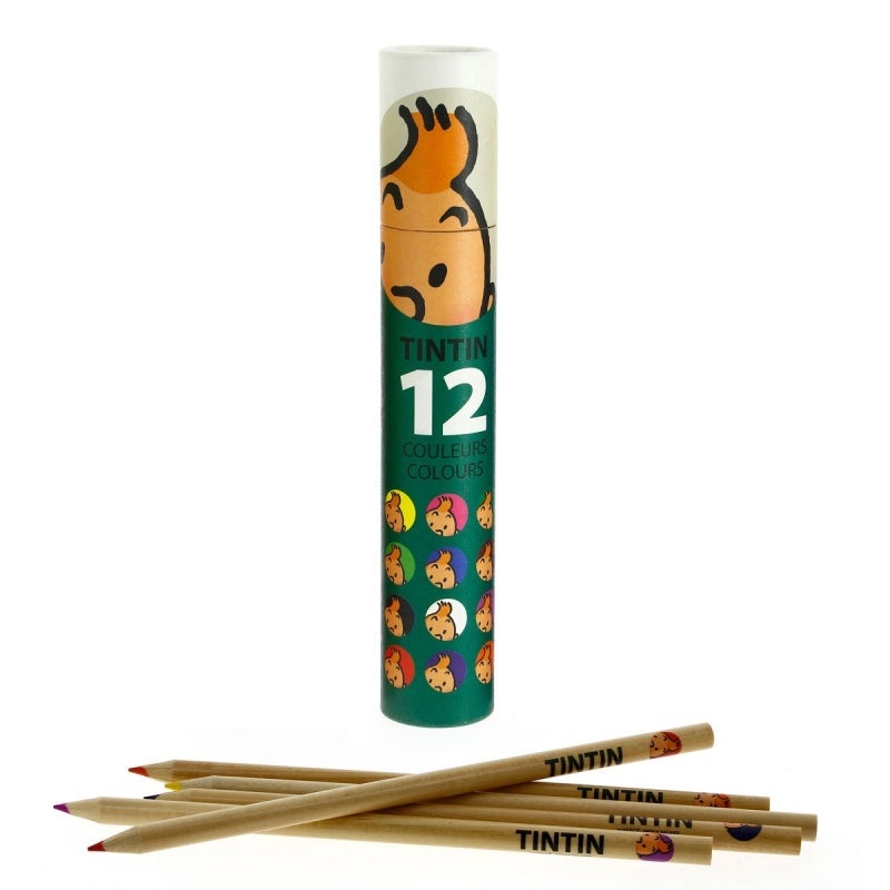 Tintin - 12 Colour Pencils Green box