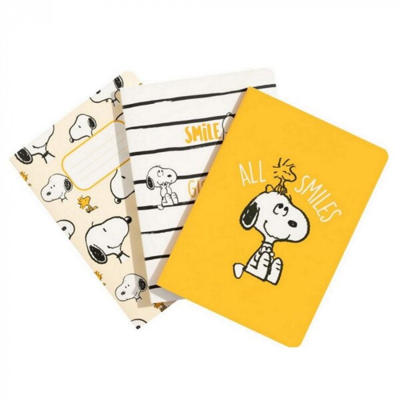 Snoopy Lazy Days 3 Pack A6 Notebooks